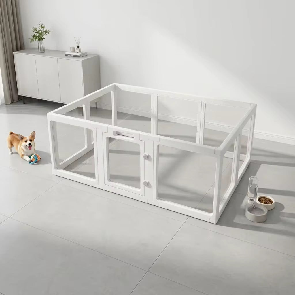 Transparent acrylic pet fence