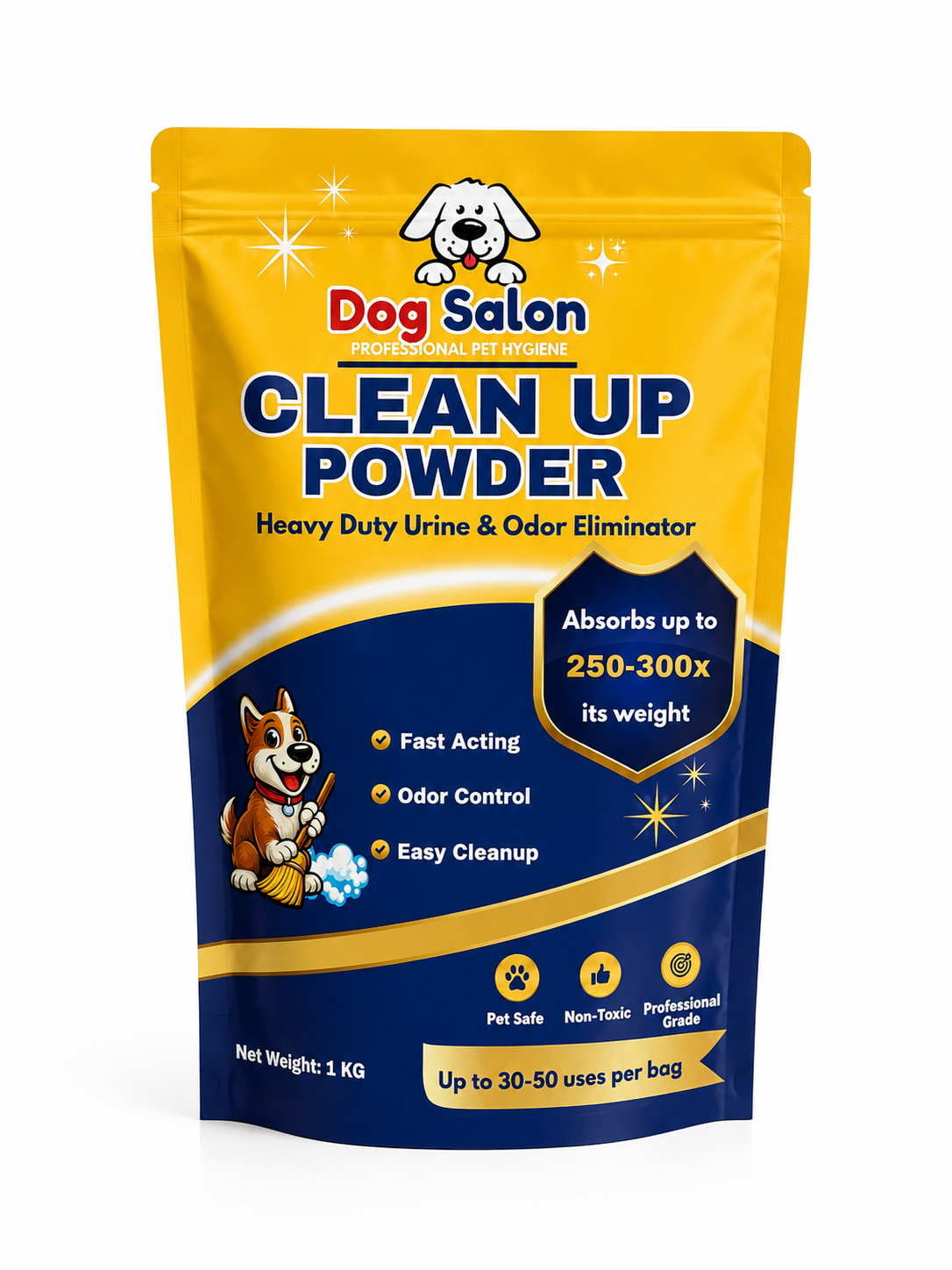 Clean up powder